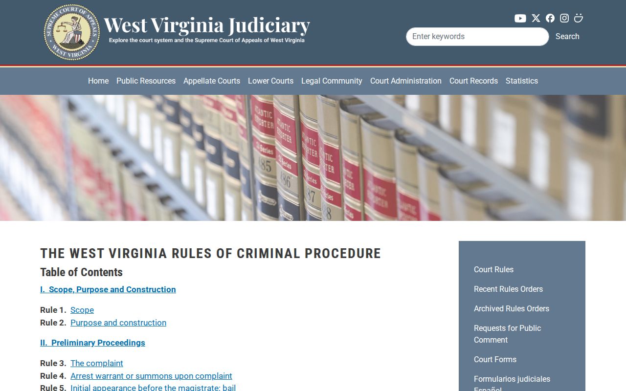 Hardy County criminal court docket rules