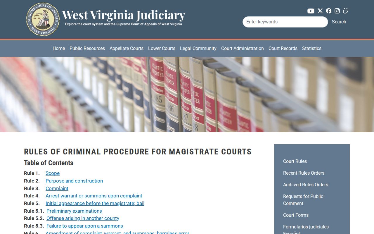 Hardy County Magistrate criminal docket procedures